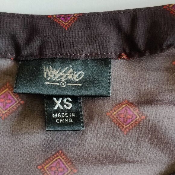 Mossimo Women's Chiffon Button 3/4 Sleeve Drawstring Waist Dress SZ XS - Picture 5 of 10